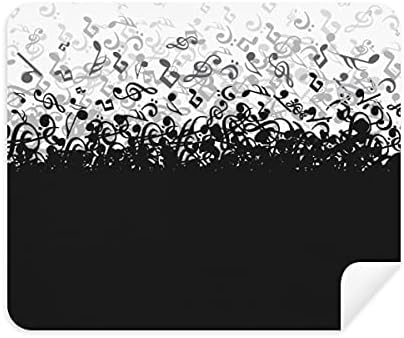 Flapper bijele glazbene note Crna krpa za čišćenje zaslona 2pcs antilop tkanina