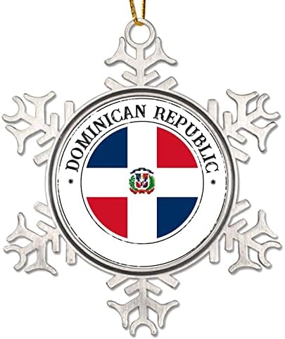Dominikanska republika zastava ukras božićnog drvca Nacionalna zastava Dominikanska Republika Silhouette Smiješno božićni