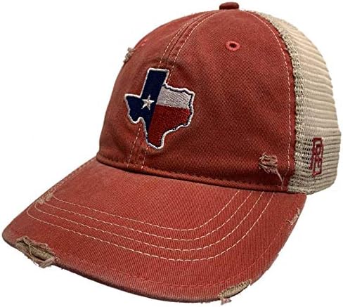 Izvorna retro marka zastava države Teksas crvena mrežasta kapa od mrežaste mrežice