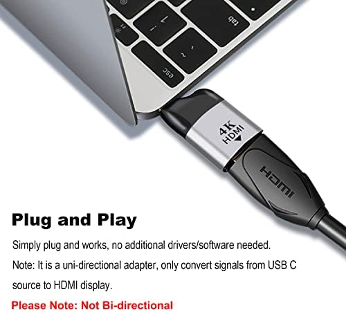 Adapter AreMe USB C na HDMI kabel, pretvarač 4K UHD Type-C u HDMI priključak za MacBook Pro / Air, Surface, iPad Pro, Galaxy