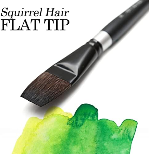 Walnuta kosa ravna akvarelna boja četkica četkica za umjetničko slikanje za profesionalni akvarelni gouache akrilni crtež