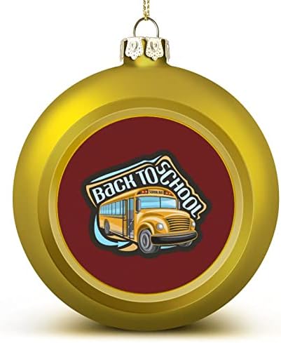 Školski autobus Nudquio natrag u školu božićne kugle ukrasi stablo Velike viseće kuglice za ukras za božićnu zabavu
