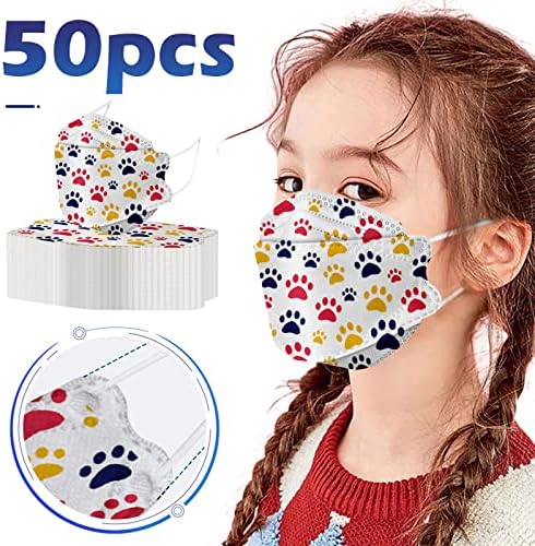 50pcs jednokratna maska za lice za djecu, maske s printom leptira, prozračna udobna maska za lice za dječake i djevojčice