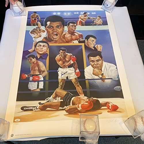 Muhammad Ali potpisao je 25x35 velika litografska fotografija JSA Ocijenjena 9 metvica - Autografski bokserski umjetnost