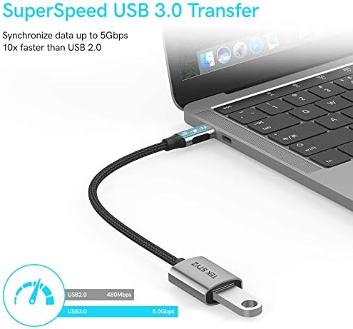 TEK STYZ USB-C USB 3.0 adapter kompatibilan s vašom Jabra Evolul2 65 OTG Type-C/PD muški USB 3.0 ženski pretvarač.
