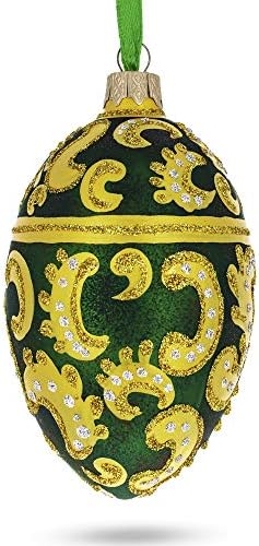 1891. Sjećanje na Azov kraljevsko staklo ukras od jaja 4 inča