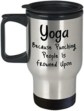 Joga kava Putovanje šalica najbolja smiješna jedinstvena joga poza čaj čaj Savršena ideja za muškarce joge jer je udaranje