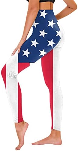 4. srpnja gamaše za žene visoke struke SAD -a zastava Stripe Star jogger hlače fitness lagana atletska vježba joga hlače