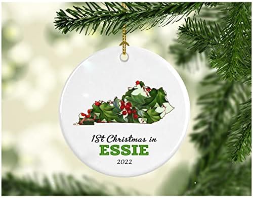 Božićni praznik 2022. Ornament Kolekcionarski prva 1. sezona koja živi u Essie Kentucky Božićni ukrasi Božića Božić u našem