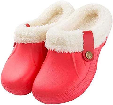 & Amp; vodootporne papuče; ženske i muške klompe s plišanom podstavom; zimske vrtne cipele; tople unutarnje i vanjske papuče;