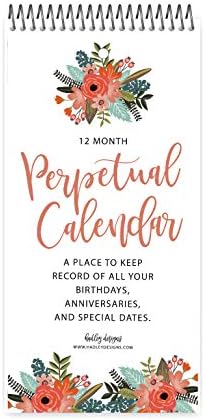 Cvjetni vječni rođendan, godišnjica, kalendarski časopis za podsjetnik za posebne događaje za važan obiteljski dan sjećanja