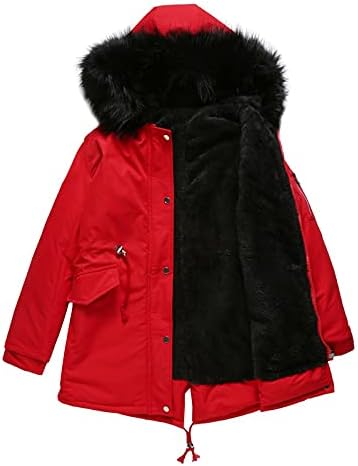 Foviguo hladna jakna s dugim rukavima ženski linijski božićni vjenčanje debeli udoban colorblock kaput s kapuljačom s