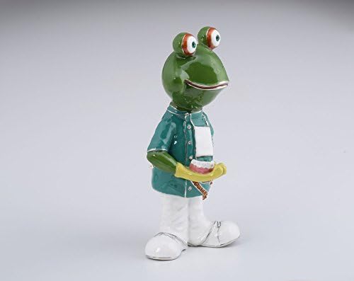 Keren Kopal stomatolog Frog Fabrege Style Trinet Box ručno izrađen