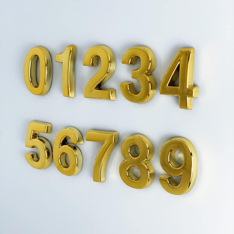 Zlatni brojevi poštanskog sandučića 1 1/2in, broj vrata za samostalno štapiće, male naljepnice za natpis za DIY zanatski