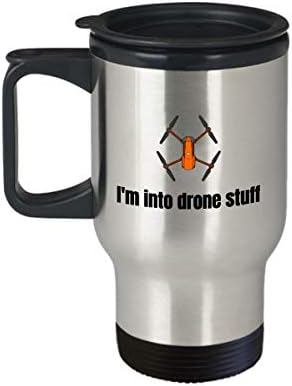Smiješna šalica za putničke drone - pokloni Quadcopter - UAV poklon - Smiješno drone prisutan - u bespilotne letjelice