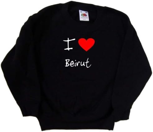 Volim srce Beirut Crna djeca dukserica