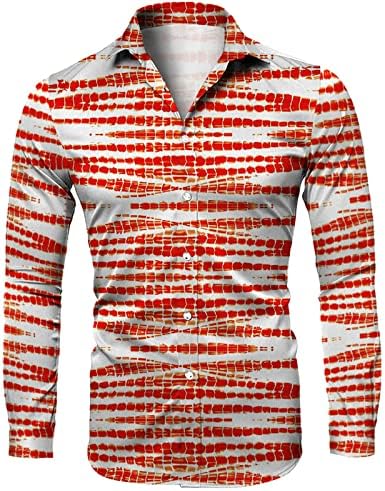 Košulje dugih rukava za muškarce 2023 Beach Ljetni gumb dolje tiskani Y2K vrhovi casual moda plus bluze s ovratnicima