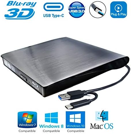 Vanjski disk playera Blu-ray Snimač s USB priključkom-C za Dell XPS XP S 13 15 XPS15 2-in-1 2020 8930 9500 9360 9570 7590