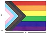 LGBTQ Napadanje naljepnice za zastavu, 4 pakiranje višebojne LGBTQ-PK-B