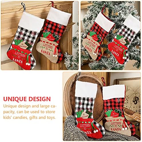 1pcs Ukrasna Božićna čarapa crtana vrećica slatkiša lijepa viseća poklon vrećica za uređenje doma za proslavu zabave