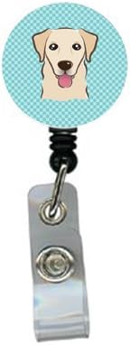 $ 'O1190 $ šahovski plavi Zlatni retriver uvlačivi kolut značke, za medicinske sestre držač osobne iskaznice s kopčom uvlačivi
