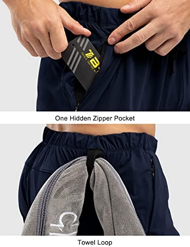 Muške hlače za trčanje za golf u donjem dijelu, rastezljive brzosušeće trenirke za trčanje na stazi s džepovima na patentnim