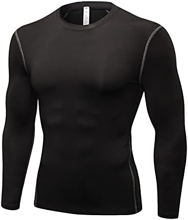 Kompresijske košulje za muškarce ležerni sportski gornji dio dugih rukava za sportove na otvorenom trening za trčanje sportska