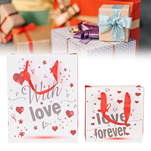 Poklon vrećica od 2 pcs, Poklon vrećica s crvenim valentinima, asortiman poklon vrećice, za vjenčanja, obljetnice, angažmane,
