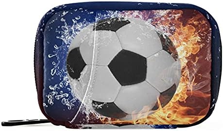 Naanle Fire Football Nogometna tableta kutija 7 -dnevna tableta Torba za putničke tablete s patentnim zatvaračem prijenosne