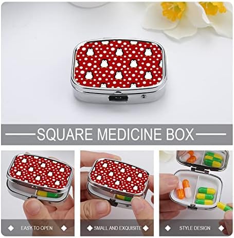 Kutija s tabletama Slatka pingvina lonaca s kvadratnim lijekovima tableta prijenosna tableta za tablete za tablete s tabletama