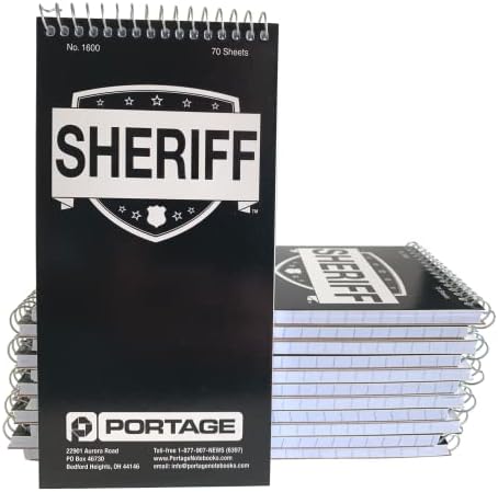 Portage Policijska bilježnica za javnu sigurnost - Vrhunska spiralna bilježnica, pisanje jastučića za intervjue, nesreće