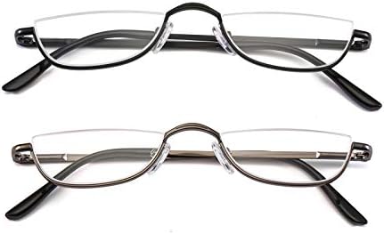 Naočale za čitanje u POLUOKVIRU-čitači s opružnim šarkama za žene i muškarce 2.50