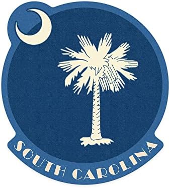 Die Cut naljepnica Južna Karolina, državna zastava, tsprive, kontura vinilne naljepnice 1 do 3 inča, mala