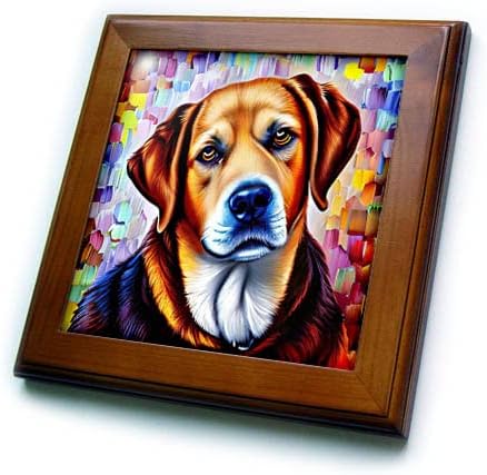 Portret simpatičnog psa pasmine Labrador Retriver 3 inča. Poklon za digitalno slikanje. - Uokvirene pločice