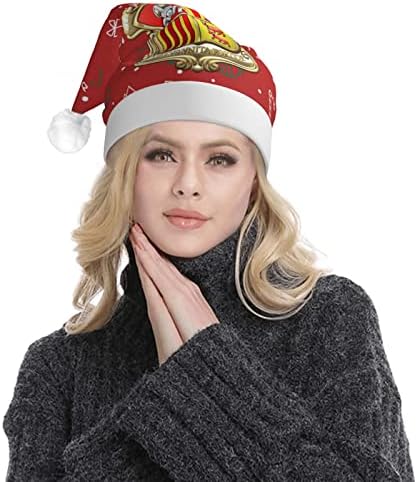Grb Andore, Heraldika, smiješni plišani šešir Djeda Mraza za odrasle, užareni Božićni šešir za žene i muškarce, Božićni blagdanski