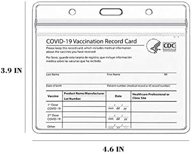 Vodootporni zaštitnik kartice za cijepljenje, prozirni plastični poklopac za evidenciju o cijepljenju, vodoravna oznaka s