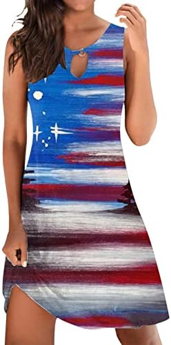 Ženske sundresses Dan neovisnosti za žene Amerike 4. srpnja Boho Print sundress za žene Casual u