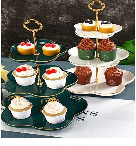 Pladanj za torte s 3 sloja za vjenčanja na čajankama za blagdanske večere ili rođendane keramički stalak za torte stalak