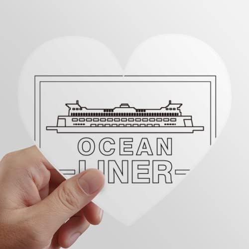 Ocean Liner trajekt transport srca srca naljepnica za bočicu za bicikliste