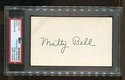 Подписанная Matty nudi bell korisnički kartice 3x5 s autogramom D:1983, Texas A&M SMU CFBHOF PSA/DNA - Isklesana potpis fakultet
