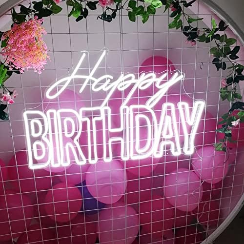 Velika veličina sretan rođendan prilagođeni neonski potpisi svjetla kućnog dvorišta zid dekor zabava Dekoracijski bar salon