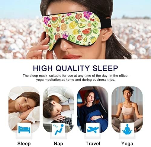 Unisex maska ​​za oči za spavanje lubenica-trehara-pineaapple-fruit-doodle noćna maska ​​za spavanje Udobno pokrivanje nijansi