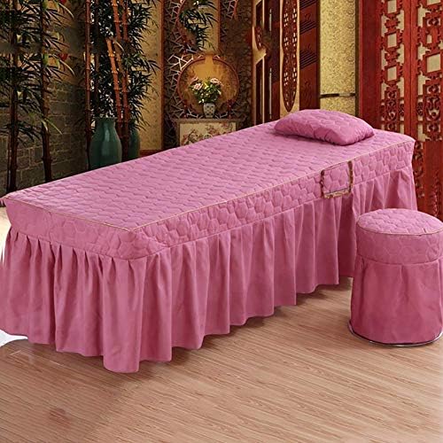 Zhuan setovi lima za masažu od čvrstih boja, premium masaža stol suknja set masaža salon pokrivača s pokrivačima s rupama