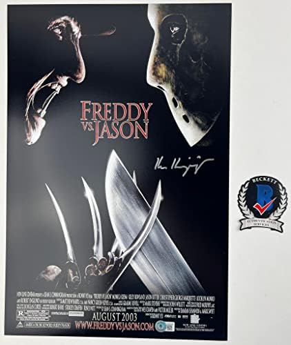 Ken Kirzinger potpisao je 12x18 plakat Freddy vs Jason 2003 Voorhees Autogram Beckett Authentication