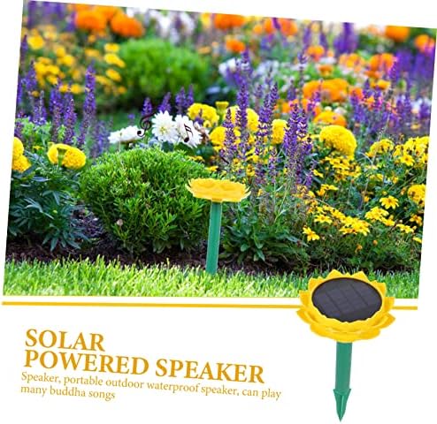 UonlyTech 1PC budistički zvučnik lotosa solarni zvučnik za punjenje bežičnog glazbenog player solarni vanjski zvučnik zvučnik