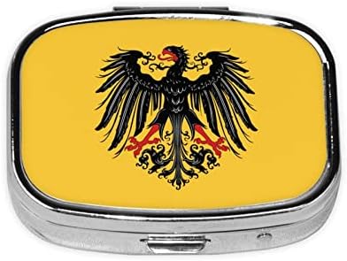 Zastava njemačkog Svetog Rimskog Carstva kvadratna mini kutija za tablete metalni organizator lijekova prijenosna kutija