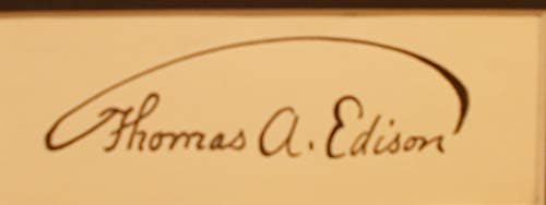 Autogram Thomasa A. Edisona