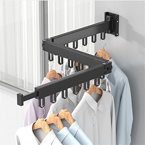 Sklopivi stalak za odjeću za odjeću za odjeću na zidu stalak za sušenje tkanina kompaktna aluminijska odjeća za kućanstvo