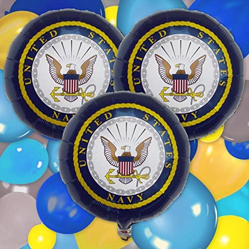 Baloni američke mornarice Haverkamp! 3 okrugla balona od milara sa službeno licenciranim logotipom američke mornarice.