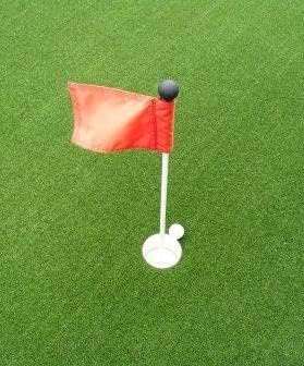 33-inčni zeleni marker za golf s pričvršćenim diskom za dohvaćanje lopte + crvena zastava s bijelim brojevima
